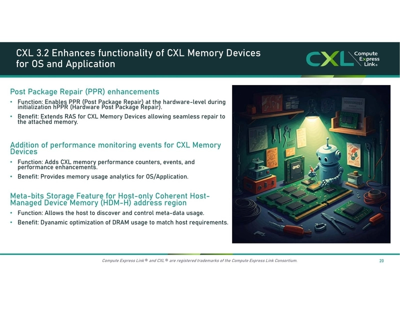 CXL 3.2 Enhances functionality of CXL Memory Devices for OS and Application