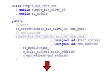 Simple bus fast mem AST file representation fragment