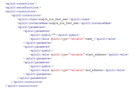 Simple bus fast mem configurator model fragment