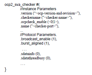 Instance and  protocol parameter map example