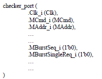 Example port map 