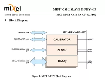 Block Diagram -- MIPI D-PHY CSI-2 RX (Receiver) in GlobalFoundries 22FDX 