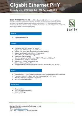 Gigabit Ethernet PHY  Block Diagram