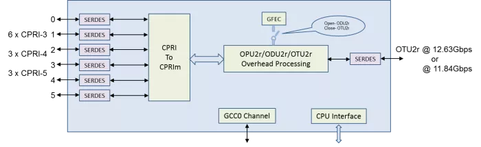 CPRI over OTN Processor Block Diagram