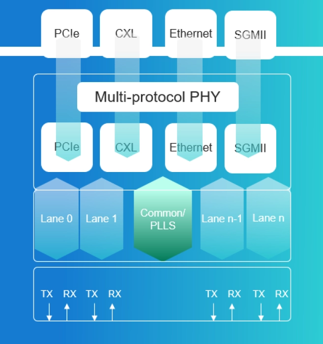 PHY for PCIe 5.0 and CXL Block Diagram