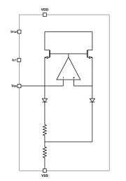 Block Diagram -- Bandgap Voltage Reference 500mV/1.14V High Precision 
