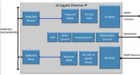 Block Diagram -- 10 Gigabit Ethernet XGMAC IP 