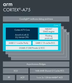 Arm Cortex-A75 block diagram