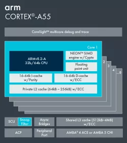 Arm Cortex-A55 block diagram