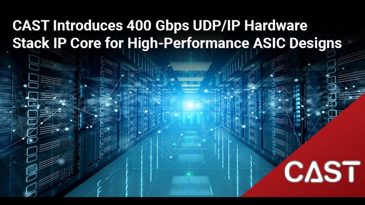 CAST Introduces 400 Gbps UDP/IP Hardware Stack IP Core for High ...